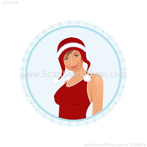 Image of christmas girl's face