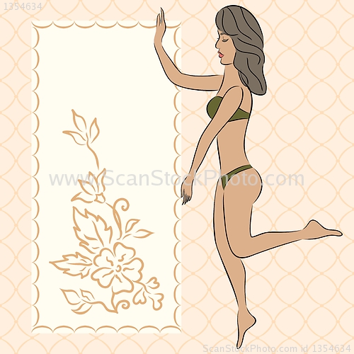 Image of fitness flyer with sportswoman