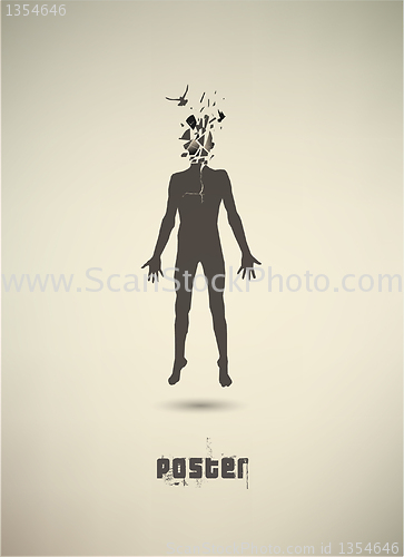 Image of Conceptual poster. The mental state of human
