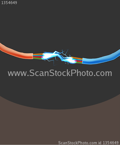 Image of Strong Electric Connection. Vector illustration