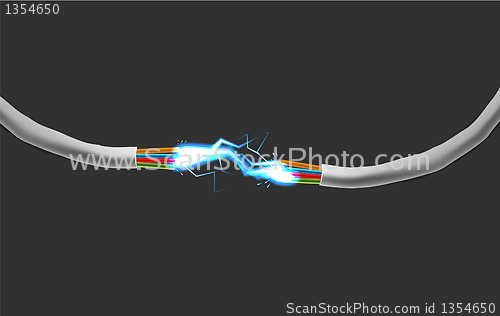 Image of Strong Electric Connection. Vector illustration