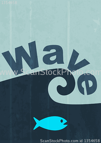 Image of Abstract concept design of the sea. Wave print background