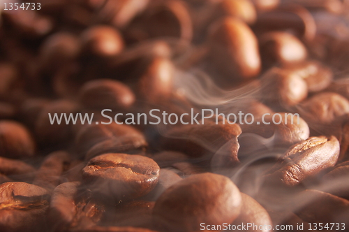 Image of hot coffee for breakfast