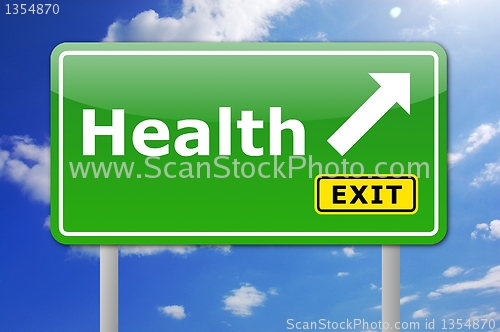 Image of health road sign