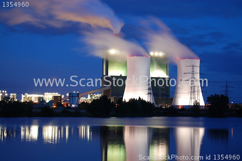 Image of industry at night