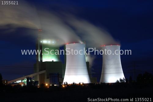 Image of industry at night