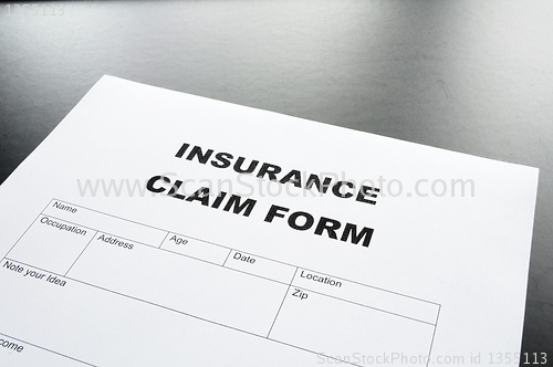 Image of insurance claim form