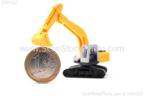 Image of digger an money