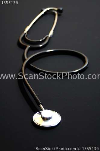 Image of stethoscope on black