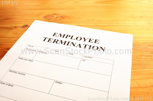 Image of employee termination