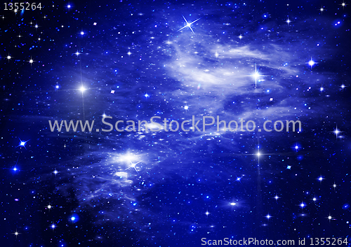 Image of Stars of a planet and galaxy