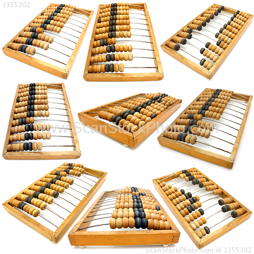 Image of Set of accounting abacus for financial calculations