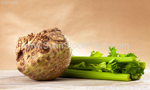 Image of celery root and sticks