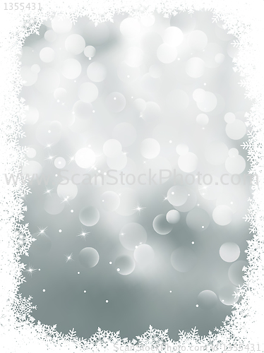 Image of Elegant snowflakes winter background. EPS 8