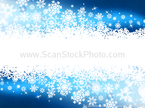 Image of Blue winter background & snowflakes. EPS 8