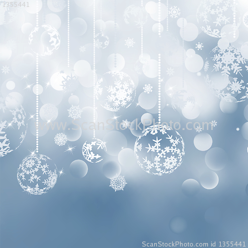 Image of Christmas bokeh background with baubles. EPS 8