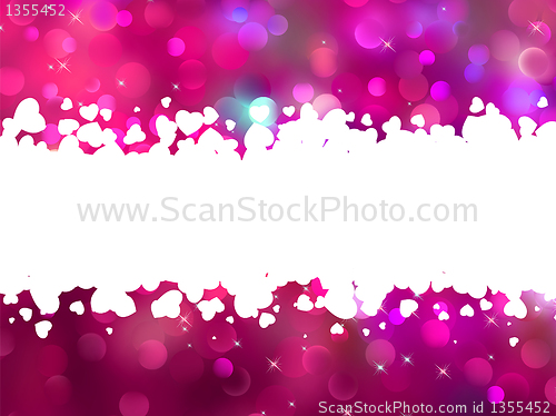 Image of Valentine background with hearts and sparks. EPS 8