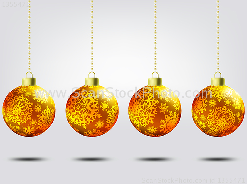 Image of Christmas balls over elegant background. EPS 8