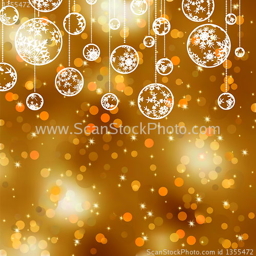 Image of Elegant gold christmas background. EPS 8