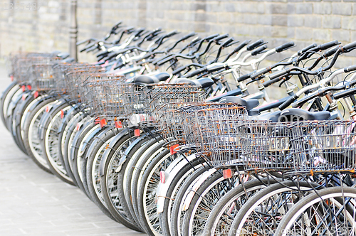 Image of Parked bikes