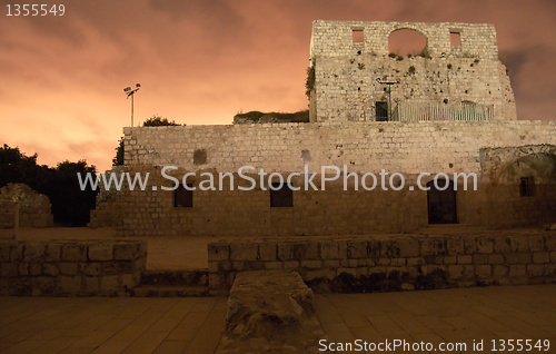 Image of Crusaders castle ruins in Galilee