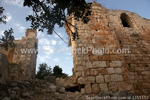 Image of Crusaders castle ruins in Galilee