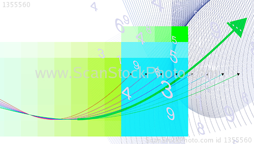 Image of graph and numbers illustration