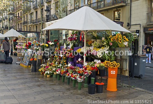 Image of Barcelona Rambla of flowers