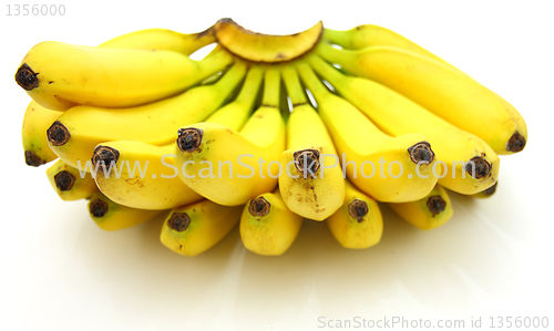 Image of Bunch of bananas isolated on white background