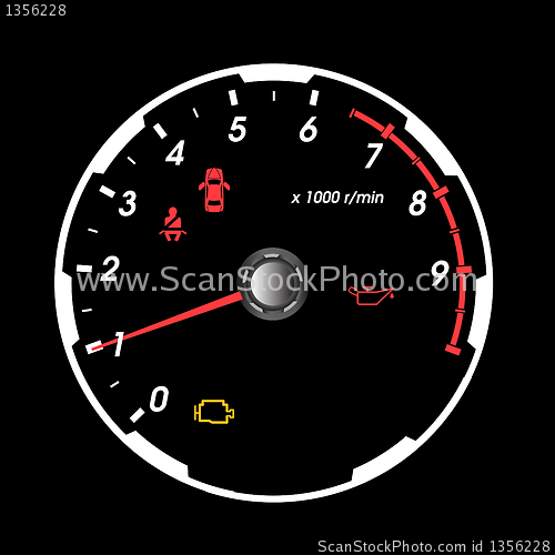 Image of tachometer car