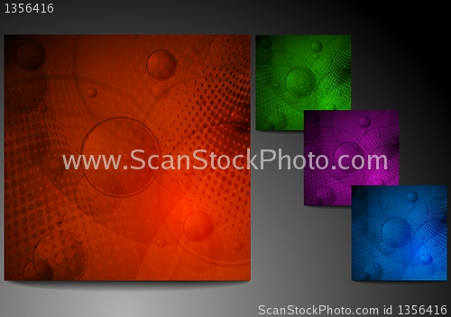 Image of Set of grunge backgrounds