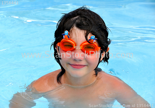 Image of child in the pool