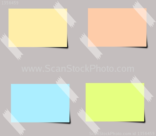 Image of four differently colored sticker