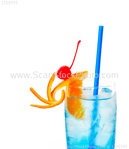 Image of blue long drink cocktail