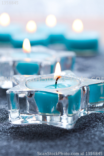 Image of Blue candles