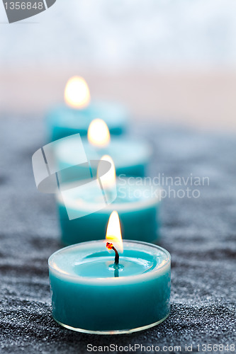 Image of Blue candles