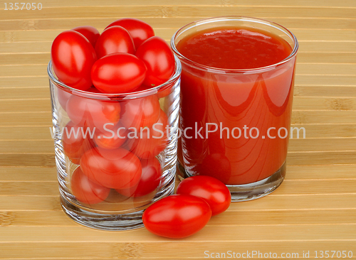 Image of tomato juice and tomato