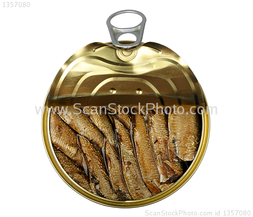 Image of semi open a tin of sprats