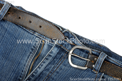 Image of old jeans and a belt