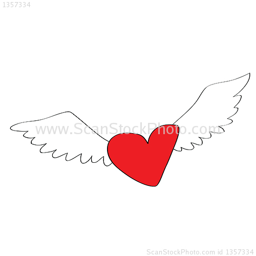 Image of angel heart cartoon