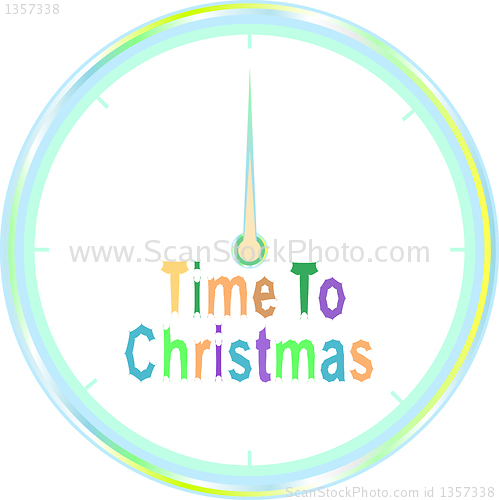 Image of time to christmas vector clock isolated on white