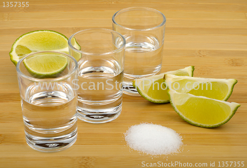 Image of tequila, lime and salt