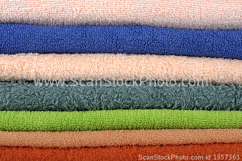 Image of pile of colorful towels