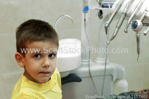 Image of Child in a dentist's chair