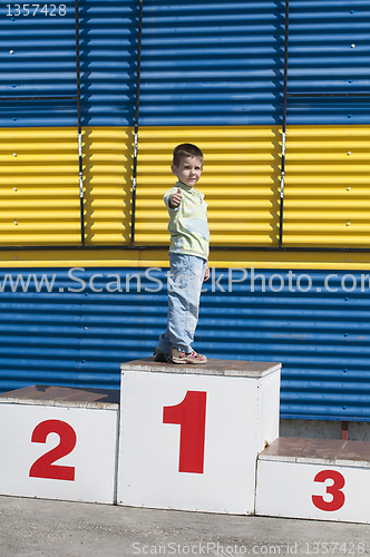 Image of Boy on the podium