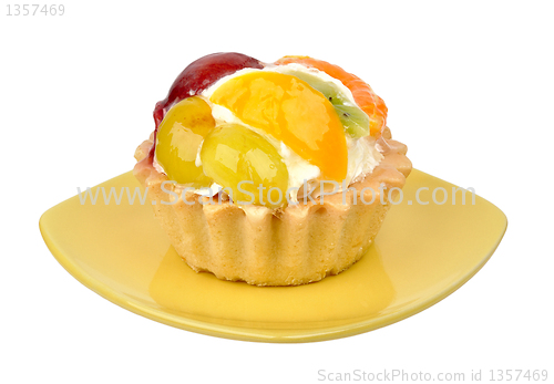 Image of cake with fruit