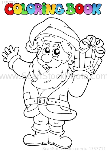 Image of Coloring book Santa Claus topic 1