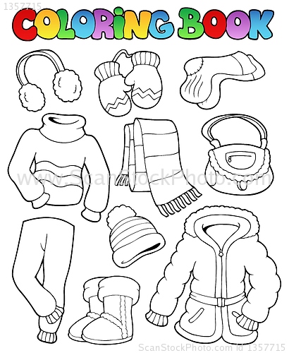 Image of Coloring book winter apparel 1