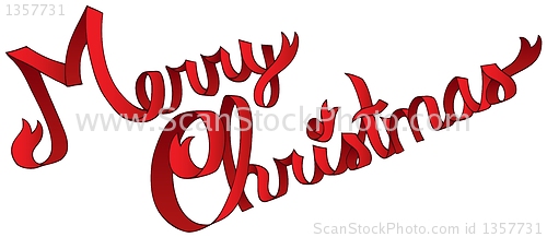 Image of Merry Christmas ribbon sign