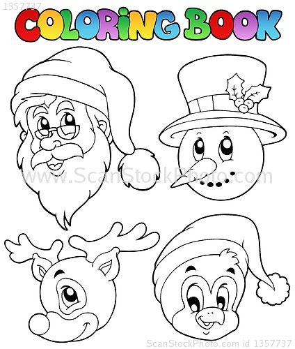 Image of Coloring book Christmas topic 8